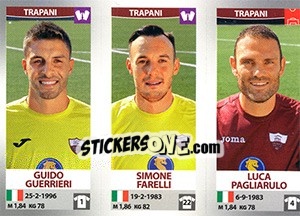 Sticker Guido Guerrieri / Simone Farelli / Luca Pagliarulo - Calciatori 2016-2017 - Panini