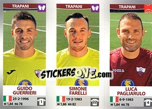 Figurina Guido Guerrieri / Simone Farelli / Luca Pagliarulo - Calciatori 2016-2017 - Panini