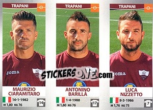 Cromo Maurizio Ciaramitaro / Antonino Barillà / Luca Nizzetto - Calciatori 2016-2017 - Panini