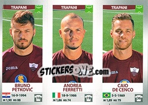 Figurina Bruno Petkovic / Andrea Ferretti / Caio De Cenco - Calciatori 2016-2017 - Panini