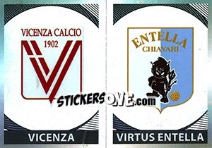 Sticker Scudetto Vicenza - Scudetto Virtus Entella - Calciatori 2016-2017 - Panini