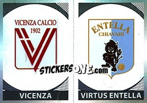 Sticker Scudetto Vicenza - Scudetto Virtus Entella - Calciatori 2016-2017 n. 732 - Panini
