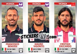 Sticker Francesco Benussi / Mauro Vigorito / Cristian Zaccardo - Calciatori 2016-2017 n. 733 - Panini