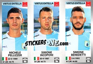 Sticker Michele Pellizzer / Simone Iacoponi / Simone Benedetti - Calciatori 2016-2017 - Panini