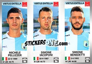Sticker Michele Pellizzer / Simone Iacoponi / Simone Benedetti - Calciatori 2016-2017 n. 741 - Panini