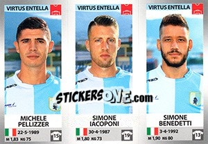 Figurina Michele Pellizzer / Simone Iacoponi / Simone Benedetti - Calciatori 2016-2017 - Panini