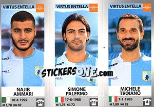 Sticker Najib Ammari / Simone Palermo / Michele Troiano - Calciatori 2016-2017 n. 743 - Panini