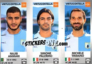 Sticker Najib Ammari / Simone Palermo / Michele Troiano - Calciatori 2016-2017 - Panini