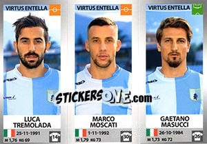 Sticker Luca Tremolada / Marco Moscati / Gaetano Masucci - Calciatori 2016-2017 n. 744 - Panini