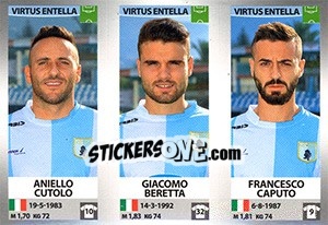 Sticker Aniello Cutolo / Giacomo Beretta / Francesco Caputo - Calciatori 2016-2017 n. 745 - Panini