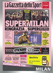 Cromo Milan (Supercoppa tim) - Calciatori 2016-2017 - Panini