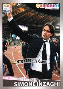 Cromo Simone Inzaghi (l'allenatore emergente) - Calciatori 2016-2017 - Panini