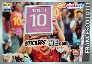 Sticker Francesco Totti (l'ultima bandiera) - Calciatori 2016-2017 n. C16 - Panini