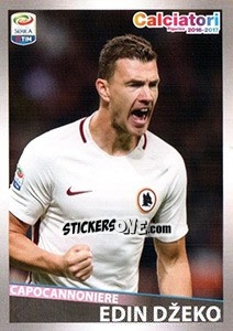 Sticker Edin Džeko (capocannoniere) - Calciatori 2016-2017 n. C18 - Panini