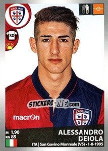 Figurina Alessandro Deiola - Calciatori 2016-2017 - Panini