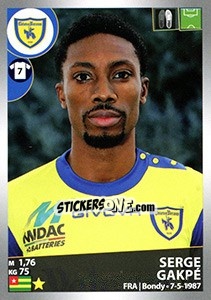 Sticker Serge Gakpé - Calciatori 2016-2017 n. M11 - Panini