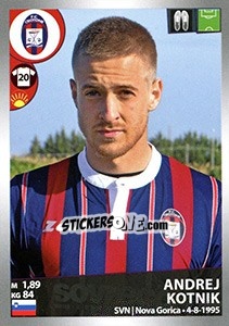 Sticker Andrej Kotnik - Calciatori 2016-2017 n. M13 - Panini