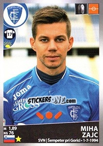 Sticker Miha Zajc - Calciatori 2016-2017 n. M15 - Panini