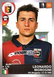 Cromo Leonardo Morosini - Calciatori 2016-2017 - Panini