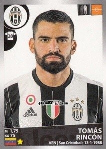 Sticker Tomás Rincón - Calciatori 2016-2017 n. M29 - Panini