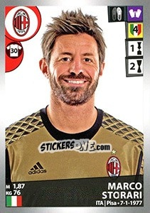 Sticker Marco Storari - Calciatori 2016-2017 - Panini