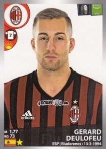 Sticker Gerard Deulofeu - Calciatori 2016-2017 n. M31 - Panini