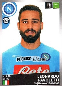 Sticker Leonardo Pavoletti - Calciatori 2016-2017 - Panini