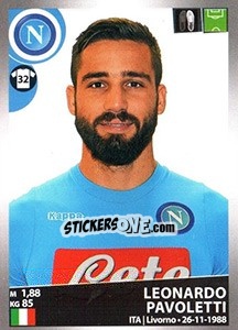 Sticker Leonardo Pavoletti - Calciatori 2016-2017 n. M33 - Panini