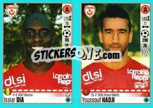 Sticker Issiar Dia / Youssouf Hadji - FOOT 2016-2017 n. 586 - Panini