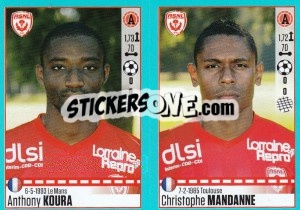 Cromo Anthony Koura / Christophe Mandanne - FOOT 2016-2017 n. 588 - Panini