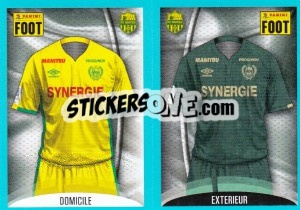 Sticker Nantes Maillot Domicile - Maillot Extérieur - FOOT 2016-2017 n. 594 - Panini