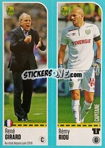 Sticker René Girard / Rémy Riou - FOOT 2016-2017 - Panini