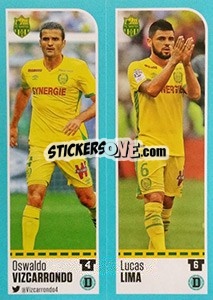 Sticker Oswaldo Vizcarrondo / Lucas Lima - FOOT 2016-2017 n. 600 - Panini