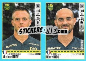 Cromo Maxime Dupe / Rémy Riou - FOOT 2016-2017 n. 608 - Panini