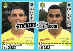 Sticker Diego Carlos / Koffi Djidji - FOOT 2016-2017 n. 610 - Panini