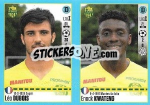 Sticker Léo Dubois / Enock Kwateng - FOOT 2016-2017 - Panini