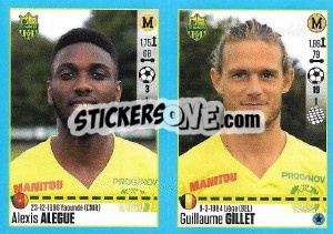 Cromo Alexis Alegue / Guillaume Gillet - FOOT 2016-2017 - Panini