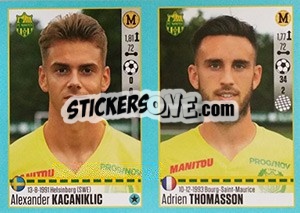 Sticker Alexander Kacaniklic / Adrien Thomasson - FOOT 2016-2017 n. 622 - Panini
