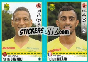 Cromo Yacine Bammou / Hicham M'Laab - FOOT 2016-2017 - Panini