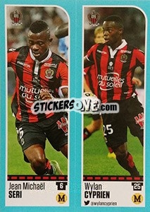 Sticker Jean Michaël Seri / Wylan Cyprien - FOOT 2016-2017 n. 646 - Panini