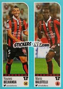 Sticker Younes Belhanda / Mario Balotelli - FOOT 2016-2017 n. 648 - Panini