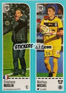 Sticker Stéphane Moulin / Mathieu Michel - FOOT 2016-2017 - Panini