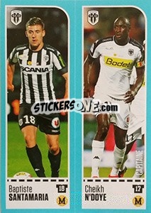 Sticker Baptiste Santamaria / Cheikh N'Doye - FOOT 2016-2017 - Panini