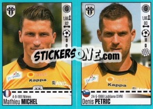 Sticker Mathieu Michel / Denis Petric - FOOT 2016-2017 - Panini