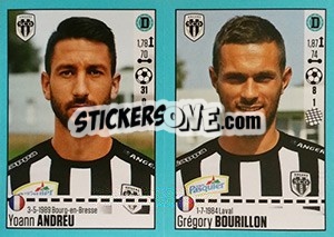 Cromo Yoann Andreu / Grégory Bourillon - FOOT 2016-2017 - Panini