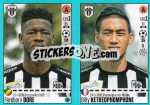 Sticker Férébory Dore / Billy Ketkeophomphone - FOOT 2016-2017 - Panini