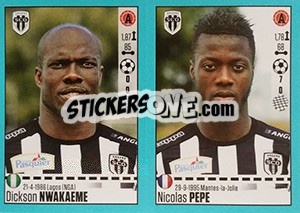 Sticker Dickson Nwakaeme / Nicolas Pépé - FOOT 2016-2017 n. 40 - Panini