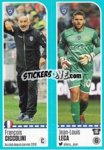 Sticker François Ciccolini - Jean-Louis Leca - FOOT 2016-2017 - Panini