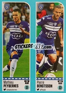 Sticker Mathieu Peybernes / Pierre Bengtsson - FOOT 2016-2017 - Panini