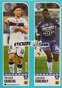 Sticker Yannick Cahuzac / Lassana Coulibaly - FOOT 2016-2017 - Panini